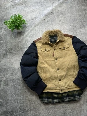 Dsquared 2 Main Archive Check Colore Wool Down Puffer Jacket Streetwear Luxury - Image 1 of 4