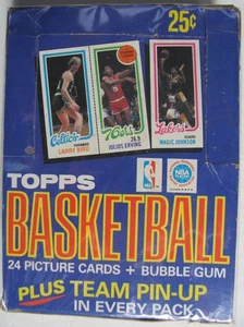 Caja de exhibición de tarjetas vacías de baloncesto Topps 1980-81 - Imagen 1 de 4