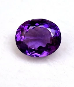 Certified 10.18 Ct Natural Purple Amethyst Oval Cut Loose Gemstone AAA+ - Picture 1 of 5