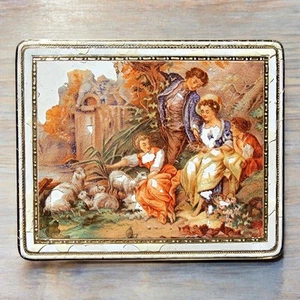 Vintage Gold & Enamel Compact hand painted - Picture 1 of 4