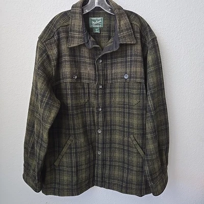 Vtg Woolrich Heavy Wool Plaid Shacket Mens 2XL Thick Jacket Gorpcore - Image 1 of 4