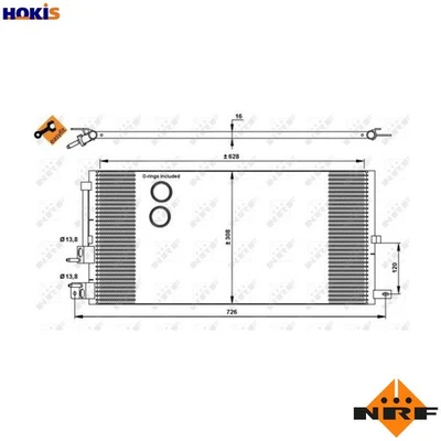 CONDENSER AIR CONDITIONING 35885 FOR JAGUAR QJBA 2.2L FMBB/FMBA 2.0L 4cyl X-TYPE - Image 1 of 4