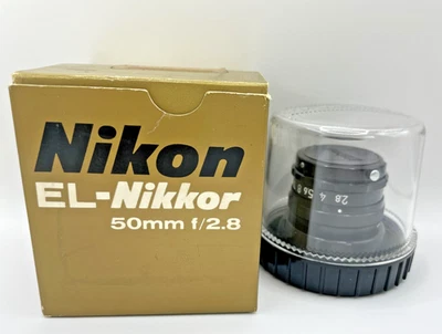 Lente de ampliación Nikon EL-Nikkor 50 mm f2,8 N con estuche y caja [CASI COMO NUEVA] Japón #0014 Foto 1 de 4