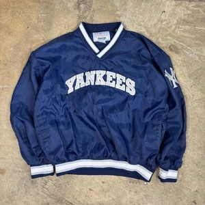 Vintage 90s New York Yankees starter windbreaker pullover sweatshirt - Picture 1 of 4