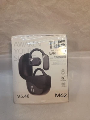 NEW Tws M62 wireless earphone V5.46 BLACK - Image 1 of 3