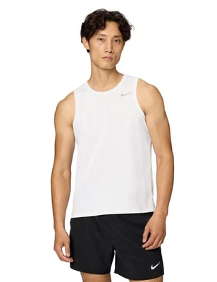 Nike Miler Dri-Fit Running Tank White/Reflective Silver Size Large Classic Fit - Image 1 of 4