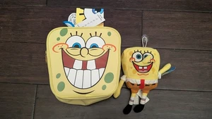 RARE Vintage SpongeBob SquarePants Lunchbox Soft NWT & Small Hanging Plush  - Picture 1 of 5