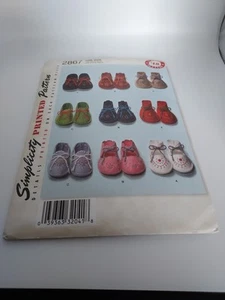 Simplicity 2867 Baby Booties One Size Vintage Pattern-uncut - Picture 1 of 6