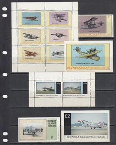 Airplanes 1982 Bernera Islands Scotland Collection 8 Sets - 8 M/s + 15 S/s Lot - Picture 1 of 4