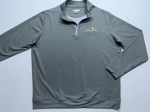 Suéter Peter Millar 1/4 Cremallera Para Hombres Talla XL Gris Humo Pullover Golf Preppy - Imagen 1 de 14