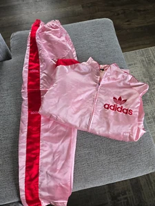 Women's Vintage Pink Adidas Track Suit Pants & Jacket - Picture 1 of 17