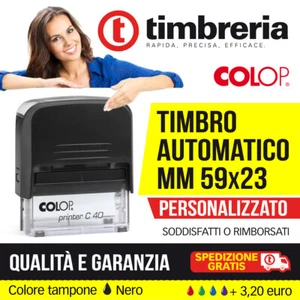 TIMBRI AUTOINCHIOSTRANTI 59x23 AUTOMATICO PERSONALIZZATO - TIMBRO LOGO GRATIS - Foto 1 di 1