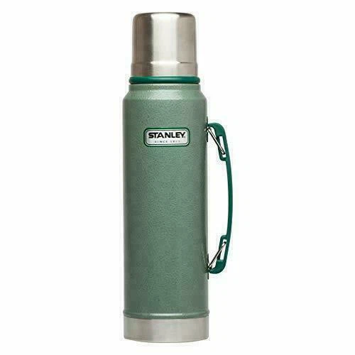 Classic Vacuum Thermos Bottle Coffee Green Stanley Hammertone 1.1 Qt Stainless