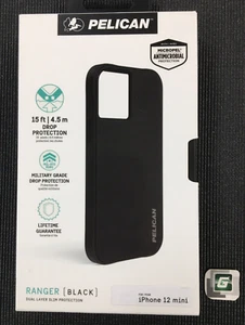NEW GENUINE Pelican Ranger Hardshell Case for Apple iPhone 12 Mini BLACK - Picture 1 of 5