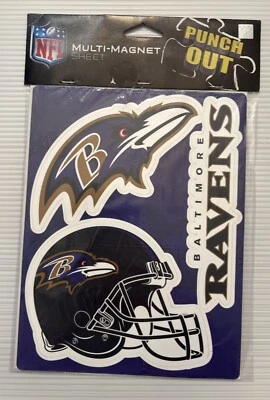 Baltimore Ravens NFL Juego de múltiples imanes/3 hojas perforadas 8x6” regalo deportivo navideño Foto 1 de 4
