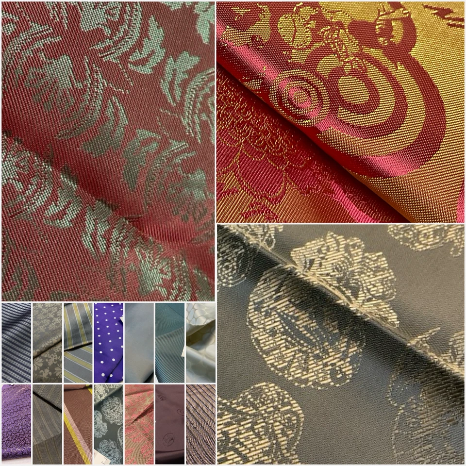 Fancy Italian viscose blend acetate Lightweight Tailors lining Fabric M1890 - Image 1 of 1