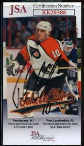 John Leclair JSA Coa Hand Signed 1997 Fleer Ultra Autograph - Picture 1 of 2