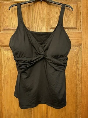 Apt. Sujetador Tankini cruzado 9 negro talla grande 24W SOLO TOP Foto 1 de 4