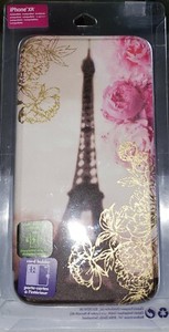 For iPhone XR (6.1") - Paris Eiffel Tower Leather Credit Card Wallet Case
