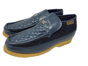 Zapato informal British Walker para hombre 12 M/W gamuza cuero sin cordones suela de crepé azul - Imagen 1 de 14