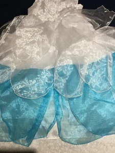 Diva Behavior Girls Size 6X Dress Turquoise & White Spring Summer - Picture 1 of 4