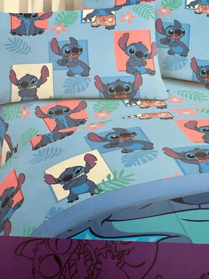 Комплект простыней для двуспальной кровати Stitch Aloha — 3 штуки от Disney - Изображение 1 из 3