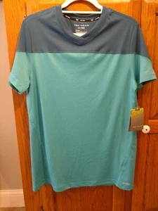 Herren TEK GEAR Dry Tek zweifarbig blau Kurzarm Hemd Größe Small - Bild 1 von 7