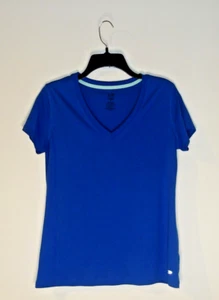 Champion blaues kurzärmliges sportliches belüftetes T-Shirt mit V-Ausschnitt, Oberteil / #446 - Bild 1 von 6