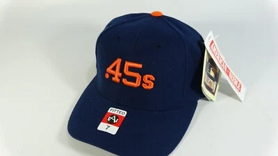 Houston Astros Colt 45s Navy 6 Panel Baseball Hat Cap Fitted 7  American Needle - Image 1 of 4