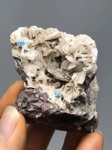 Cavansita + Heulandita Blanca Espécimen India Cristal Azul Reiki Curación 2.7oz N43 - Imagen 1 de 12