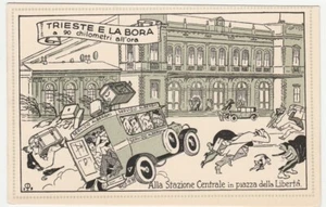 TRIESTE E LA BORA - ALLA STAZIONE CENTRALE IN PIAZZA DELLA LIBERTA' -19734- - Picture 1 of 1