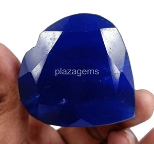 Natural Certified 528 Ct Huge Royal Blue Sapphire Heart Cut Loose Gemstone 4OUW - Picture 1 of 8