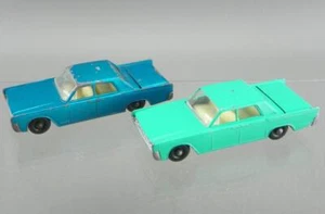 Vintage 1960's Matchbox Lesney 31 Diecast Blue & Green Lincoln Continental Lot - Picture 1 of 8