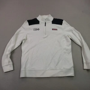Vineyard Vines Shirt Girls Medium Long Sleeve 1/4 Zip White - Picture 1 of 12