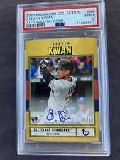 Priced To Sell. 2022 Topps Brooklyn Collection - Auto /50 Gold Steven Kwan PSA 9