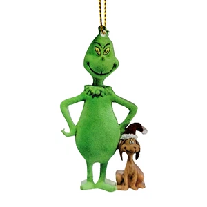 Grinch & His Dog Max 2D Acrylornament mit Goldaufhänger & winziger Glocke - Bild 1 von 4