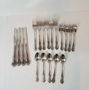 Oneidacraft Deluxe Stainless CHATEAU Lot 4 Knives, 10 Forks 5 Spoons - Picture 1 of 7