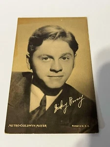MICKY ROONY ORIGINAL VINTAGE  REAL PHOTO 1940'S  POSTCARD 8.5 X 12 MGM - Picture 1 of 6