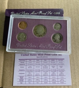 1988 Clad Proof Set U.S. Mint Original Government Packaging OGP - Picture 1 of 7