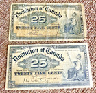 Lot of 2 -1900 Dominion Of Canada 25 cent Fractional Notes