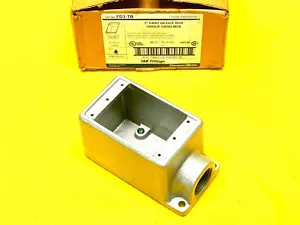 (1) THOMAS & BETTS FD3-TB 1" CAST IRON SINGLE GANG DEVICE BOX - Picture 1 of 7