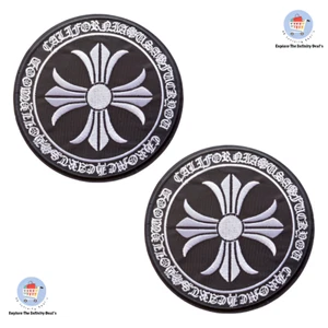 Pack de 2 Parches Estilo Motociclista Gótico Coser Bordado Logo Insignias para Chaquetas - Imagen 1 de 6