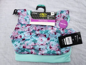 Athletic Works High Neck Keyhole Sports Bras - Size 30 - Multiple Colors - NWT - Picture 1 of 4