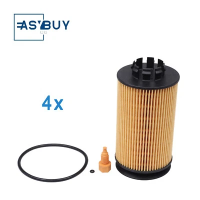 4 juegos de filtros de aceite aptos para Mitsubishi Fuso Canter FE125 Canter FE160 2012-2017 Foto 1 de 4