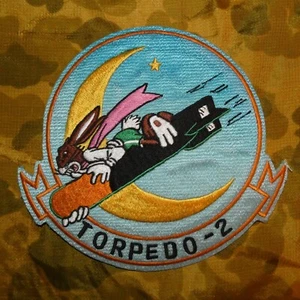 Parche Chaqueta Vintage USN VT-2 Torpedo Squadron Dos Hecho en Japón (grande) - Imagen 1 de 2