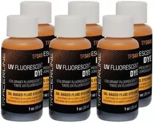 TP3400 Tracerline UV Fluorescent Oil Leak Detection Dye 6 (Six) 1 Oz Bottles - Picture 1 of 1