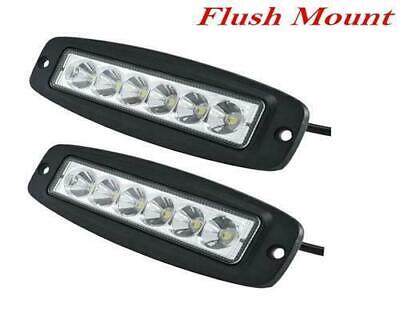 2x 12V LED Work Light 18W 6500K 1800LM Work Light Bar Waterproof Car Flush Mount • 15.89€