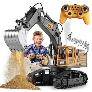 Remote Control Excavator Toys for Boys,14 Channel RC Digger Construction Toys - Picture 1 of 7