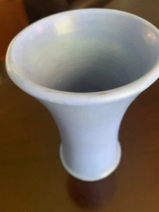 Vtg. Blue Stoneware Vase 7 “ - Picture 1 of 3