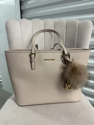 Michael Kors Sagging Leather Pink Tote Bag - Image 1 of 4